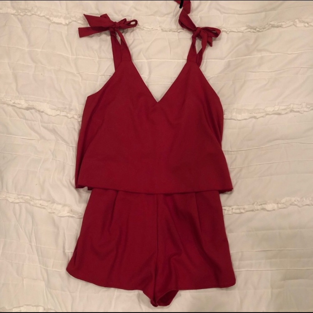 Tie strap romper
